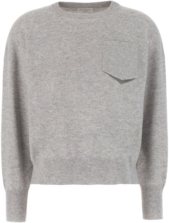 Brunello Cucinelli Brunello Cucinelli Melange grey cashmere sweater