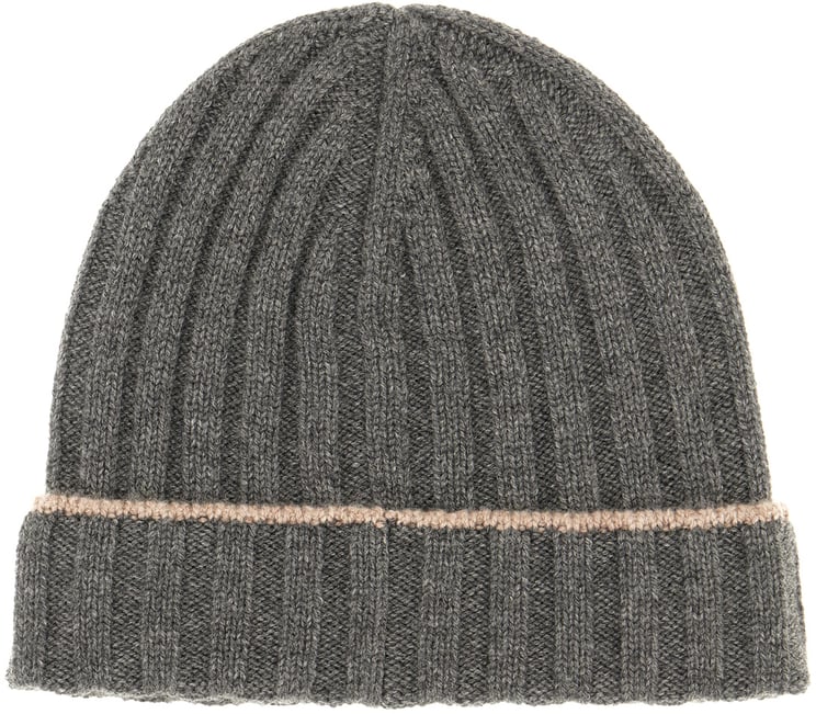 Brunello Cucinelli Brunello Cucinelli Grey cashmere beanie hat