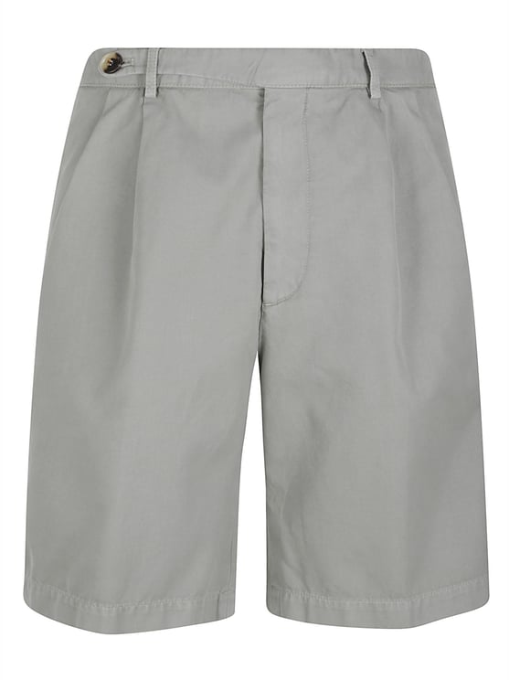 Brunello Cucinelli Tailored Grey Shorts with Flat Front