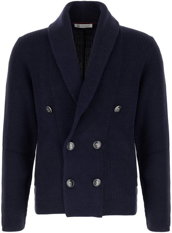 Brunello Cucinelli Brunello Cucinelli Midnight blue cotton cardigan