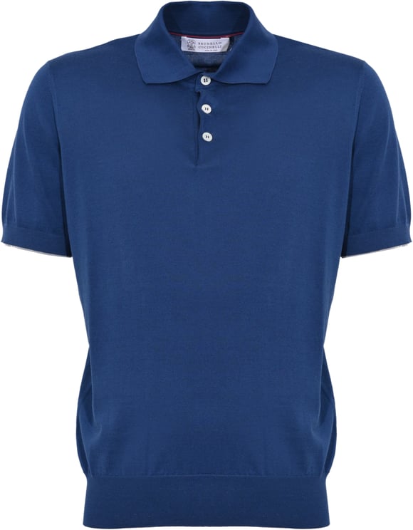 Brunello Cucinelli T-Shirts And Polos Avio+Grigio Chiaro
