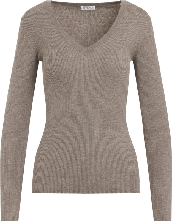 Brunello Cucinelli Brunello Cucinelli Ribbed V-Neck Sweater