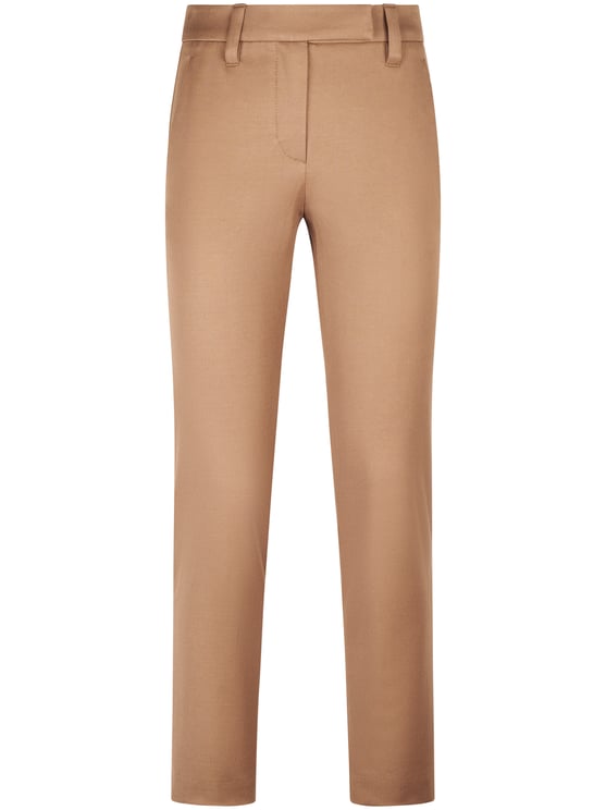Brunello Cucinelli Straight Leg Tailored Trousers with Classic Waistband