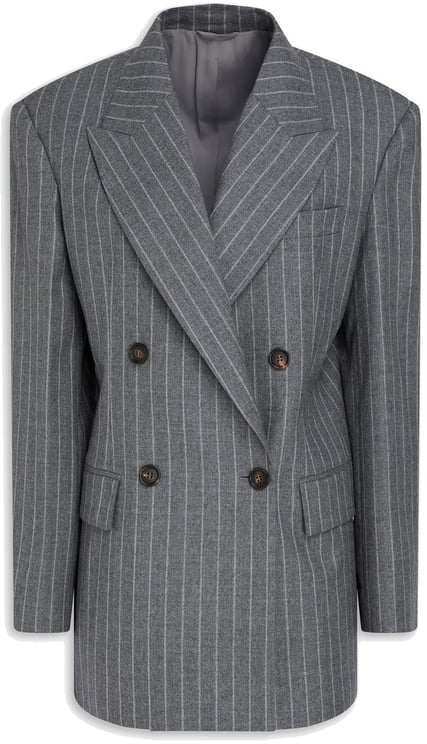 Brunello Cucinelli Brunello Cucinelli Pinstriped Wool Blazer