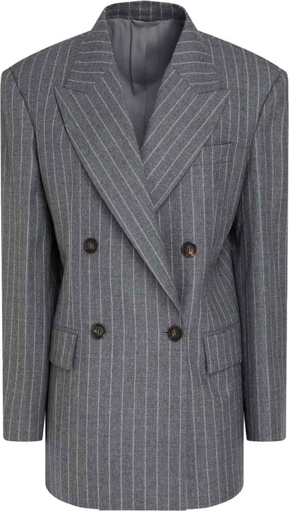 Brunello Cucinelli Brunello Cucinelli Pinstriped Wool Blazer
