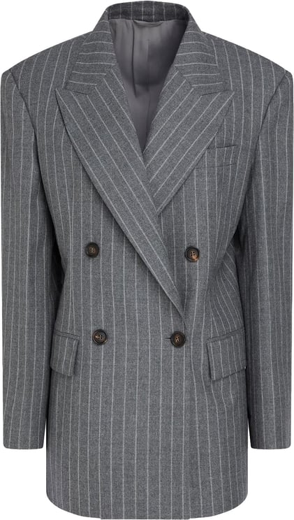 Brunello Cucinelli Brunello Cucinelli Pinstriped Wool Blazer