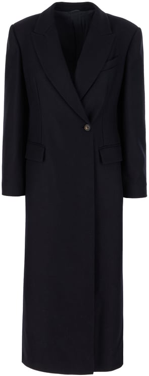 Brunello Cucinelli Brunello Cucinelli Midnight blue wool coat