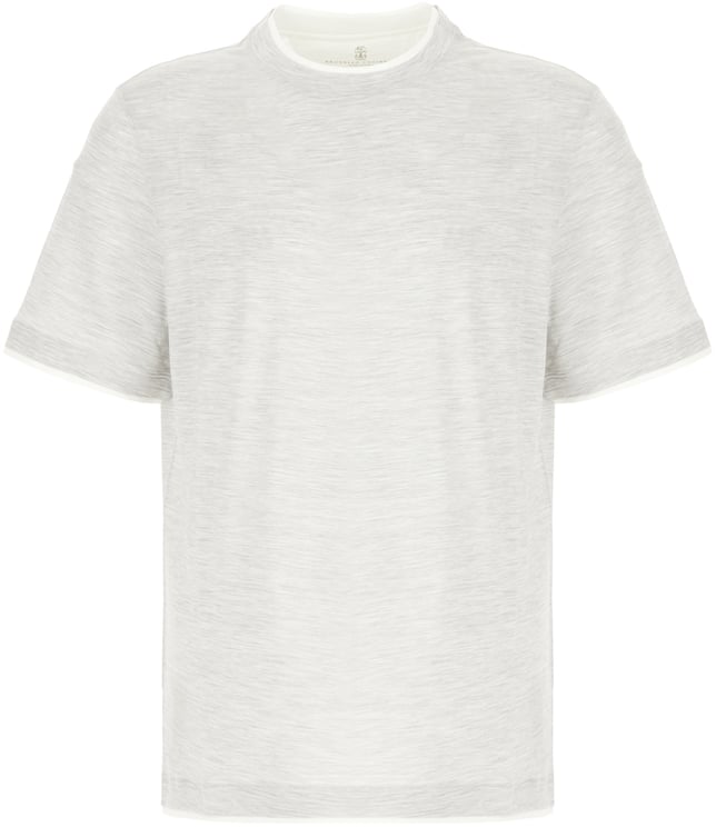 Brunello Cucinelli Brunello Cucinelli Melange grey cotton t-shirt