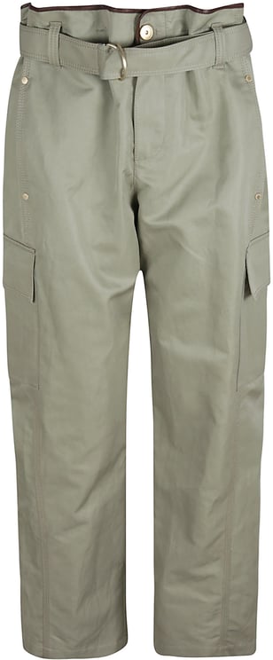 Brunello Cucinelli Tailored Green Trousers with Straight-Leg Cut