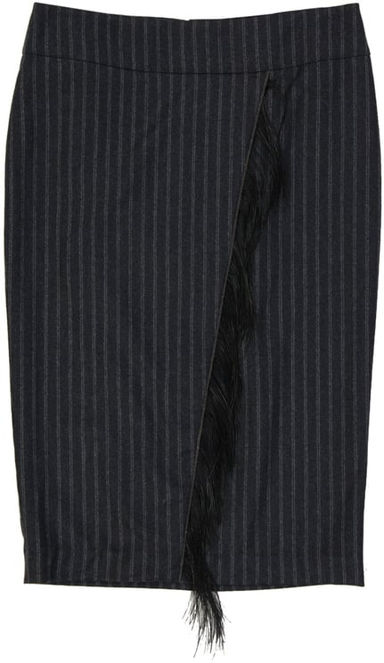 Brunello Cucinelli Brunello Cucinelli Wool Striped Skirt