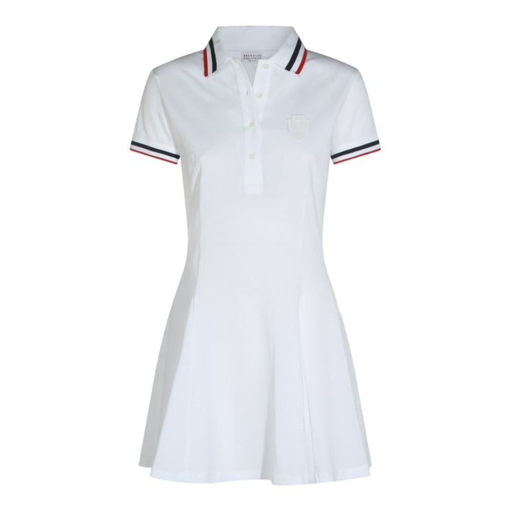 Brunello Cucinelli Polo-Inspired Mini Dress with Striped Accents