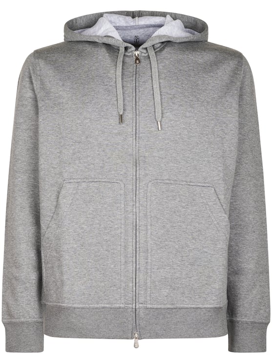 Brunello Cucinelli Medium Grey Jacket with Adjustable Hood