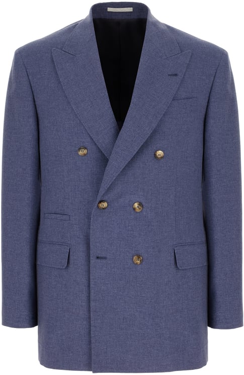 Brunello Cucinelli Brunello Cucinelli Cerulean blue wool blend blazer