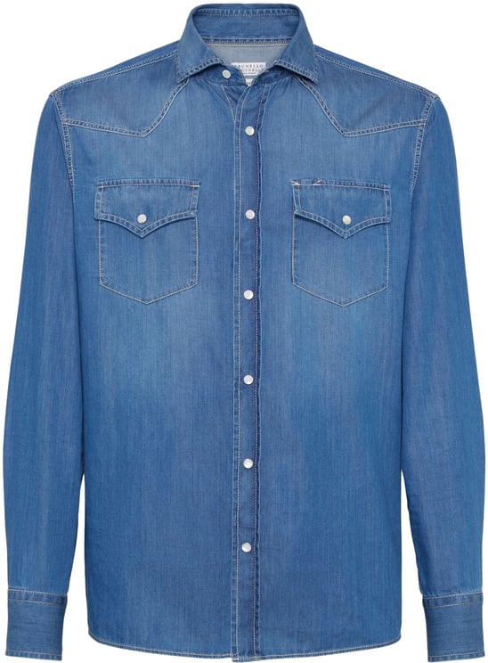 Brunello Cucinelli Shirts Blue