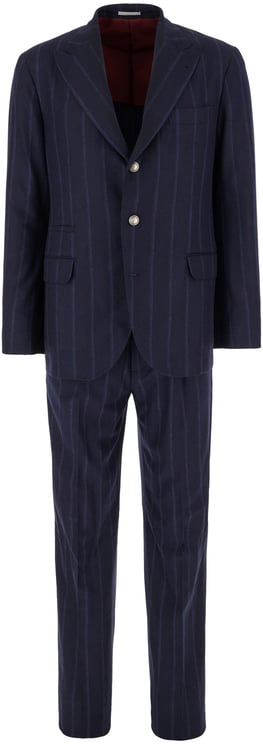 Brunello Cucinelli Brunello Cucinelli Embroidered wool blend suit