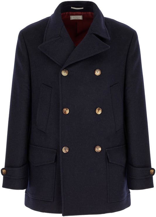 Brunello Cucinelli Brunello Cucinelli Navy blue wool coat