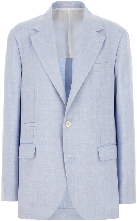 Brunello Cucinelli Brunello Cucinelli Light blue linen blend blazer