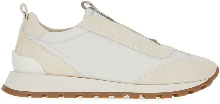 Brunello Cucinelli Brunello Cucinelli Two-tone suede and nylon sneakers