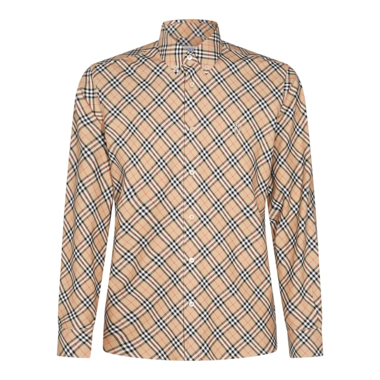 Burberry Structured Long-Sleeved Checkered Shirt