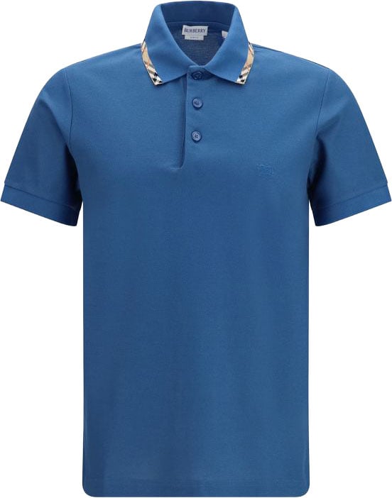 Burberry Burberry Blue Cotton Polo Shirt