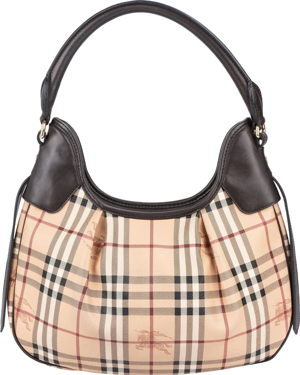Burberry Burberry Haymarket Check Hobo Shoulder Bag