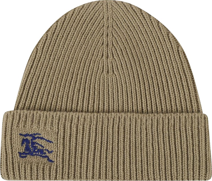 Burberry Ribbed Knit Cashmere Beanie With Folded Cuff
