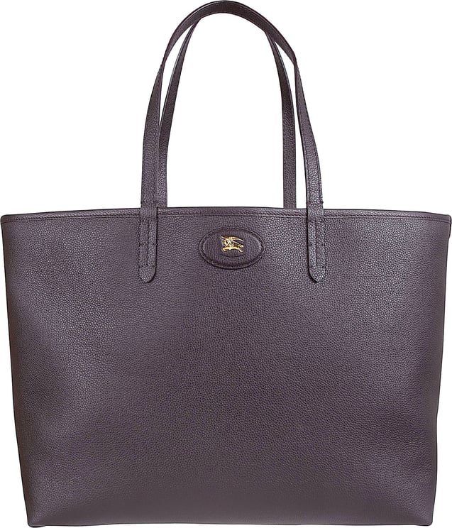 Burberry Reversible Shopping Tote in Textured Calf Grain Leather