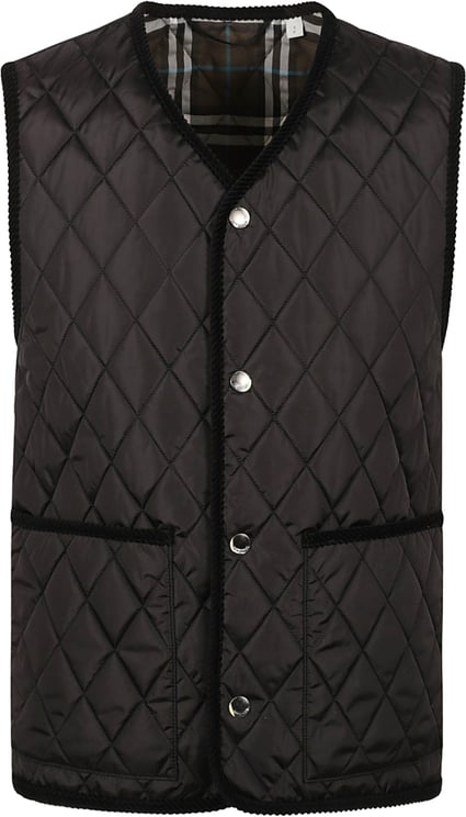 Burberry Sleeveless Black Quilted Coat