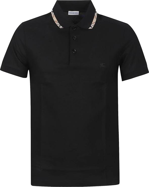Burberry Pure Cotton Piquet Polo Shirt with Equestrian Knight Embroidery