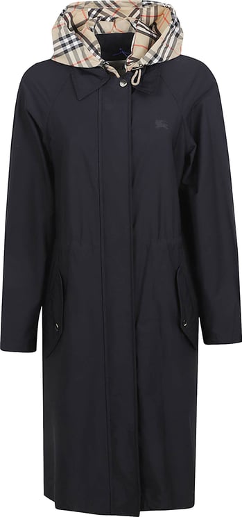 Burberry Nylon Stretch Parka with Equestrian Knight Print and Detachable Hood