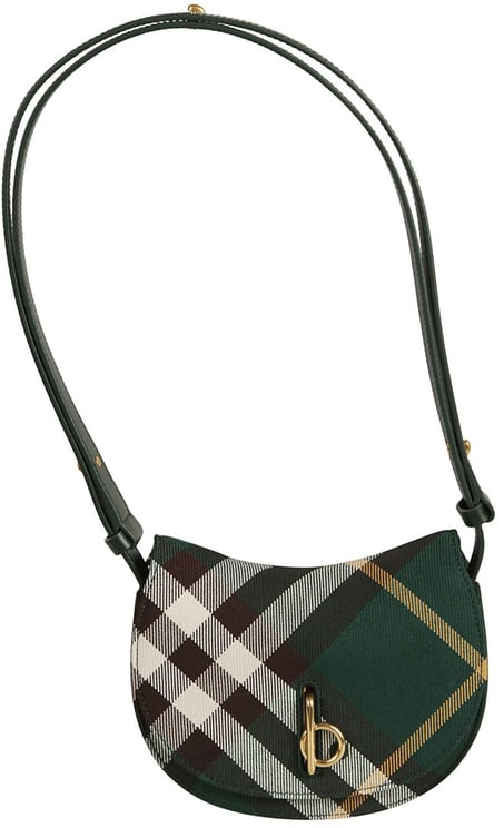 Burberry Half-Moon Green Plaid Bag