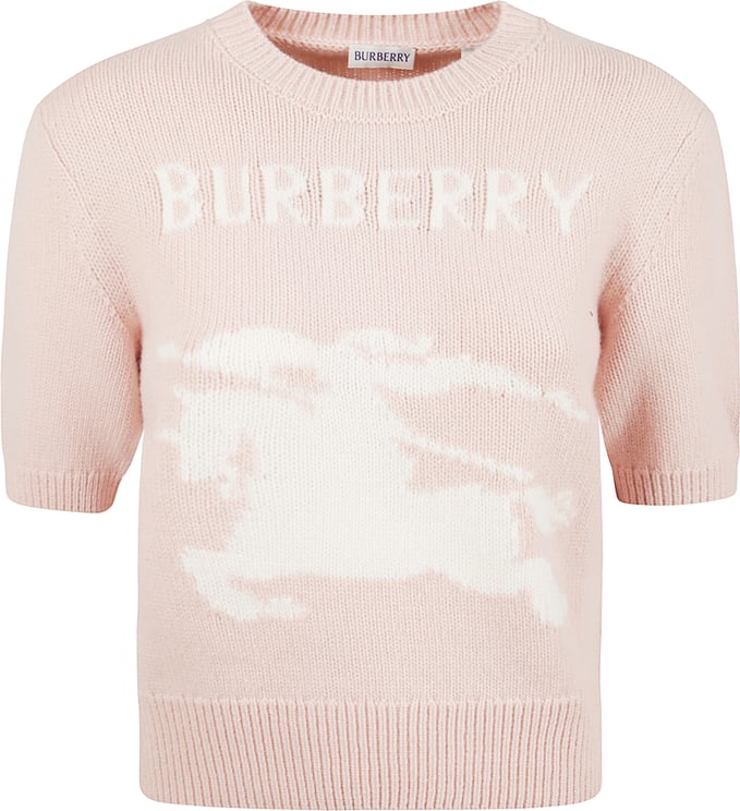 Burberry Short-Sleeve Wool-Cashmere Sweater