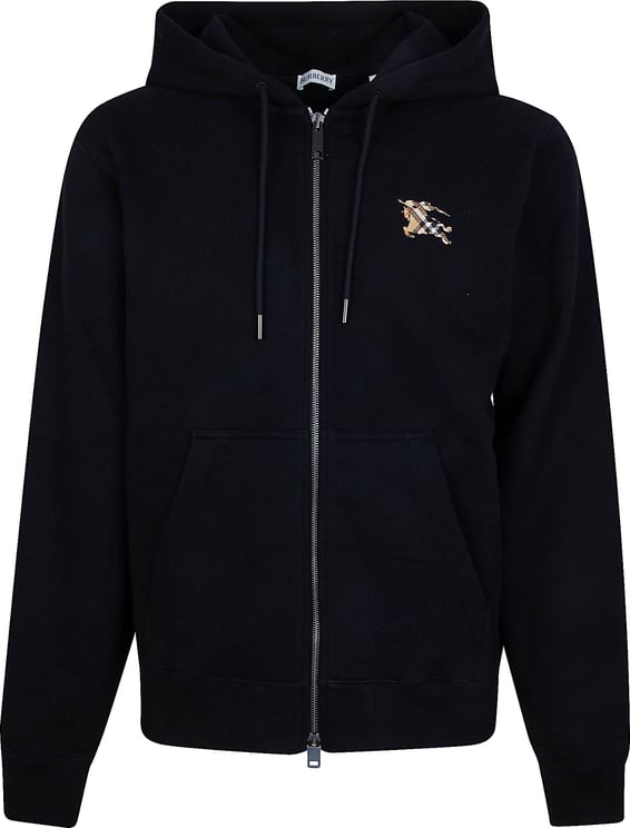Burberry Equestrian Knight Embroidered Black Hoodie