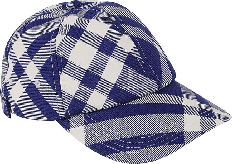 Burberry Classic Check Pattern Cap With Structured Silhouette