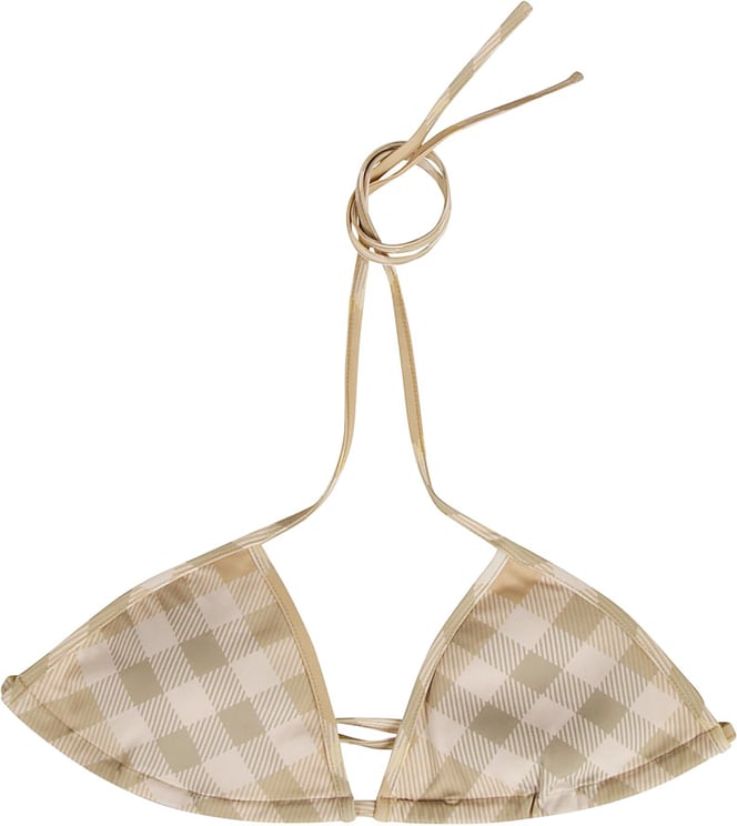 Burberry Checkered Triangle Bikini Top