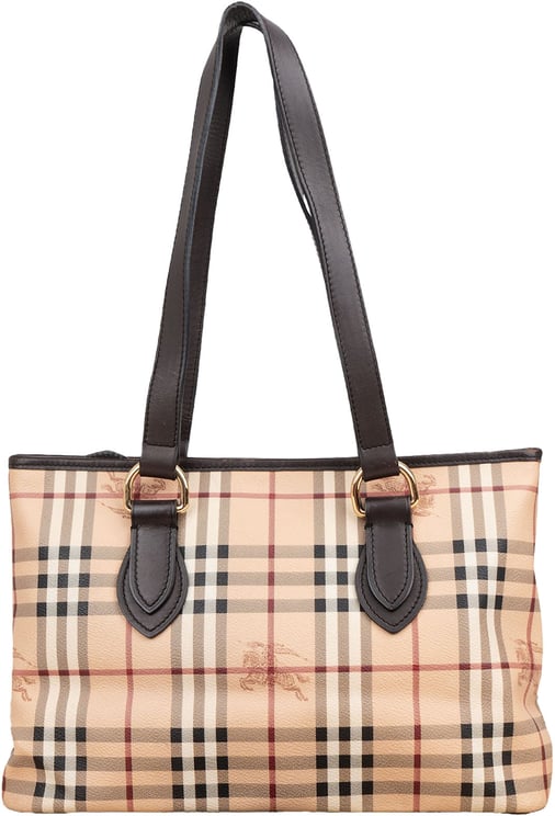 Burberry Burberry Haymarket Check Tote Shoulder Bag