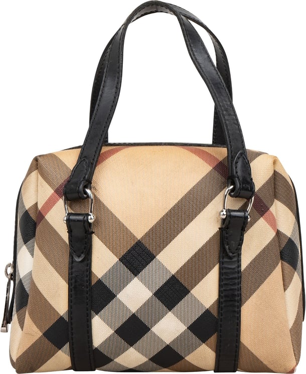 Burberry Burberry Nova-Check Monogram Mini Boston Handbag