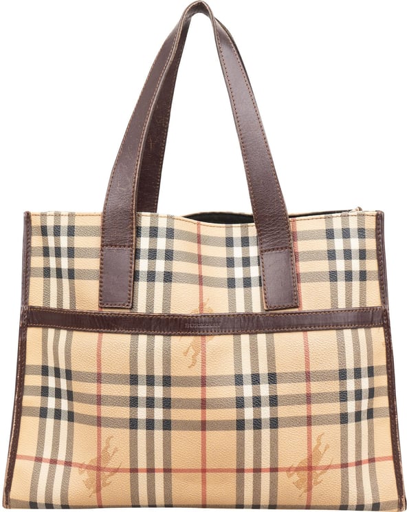 Burberry Burberry Haymarket Check Tote Shoulder Bag