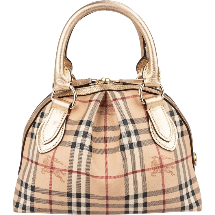 Burberry Burberry Haymarket Check Framed Bowling Handbag