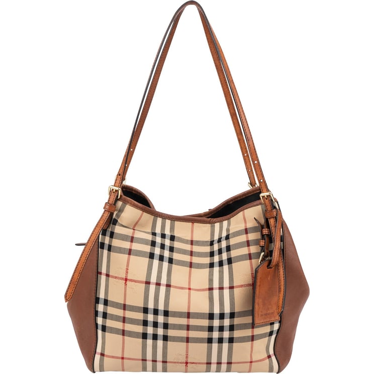 Burberry Burberry Nova-Check Monogram Haymarket Hobo Shoulder Bag