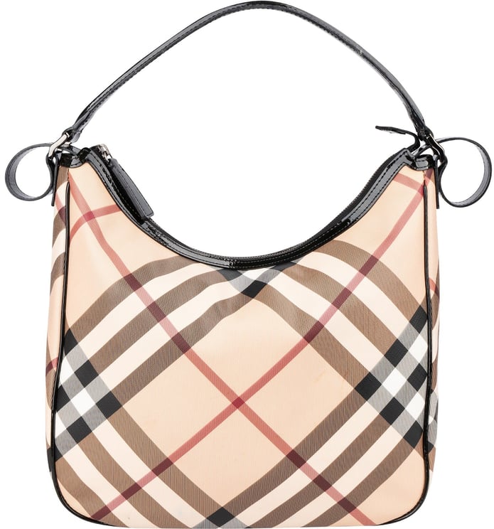 Burberry Burberry Nova-Check Monogram Hobo Shoulder Bag