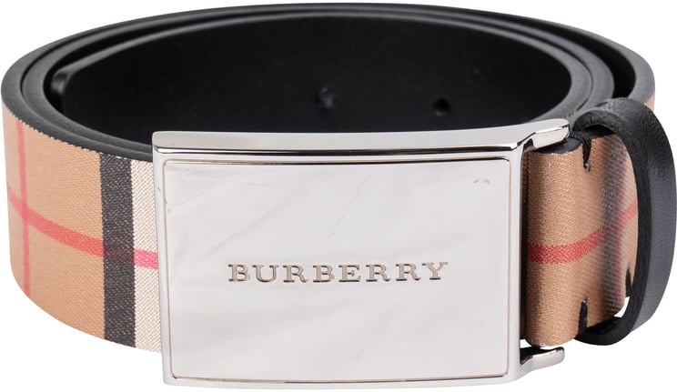 Burberry Burberry Nova Check Monogram Plaque Buckle Belt (32 / 80)