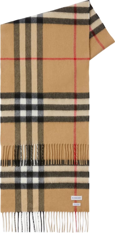 Burberry Camel Sciarpa In Cashmere Scarf