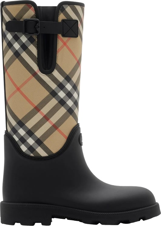 Burberry Black Stivali Alti Rubber Boots