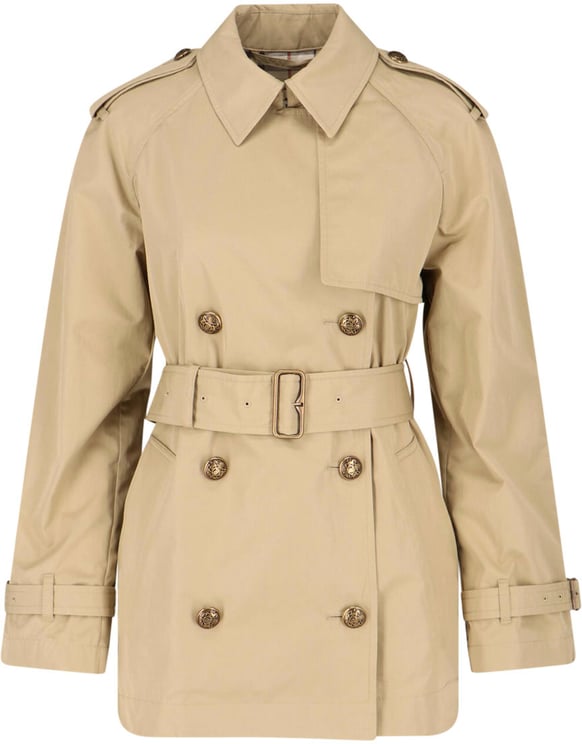 Burberry Beige Belgravia Double-Breasted Cotton Trench Coat