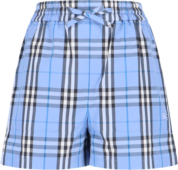 Burberry Light Blue Check Shorts