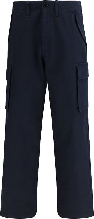 Burberry Blue Side Cargo Pockets Cotton Cargo Pants