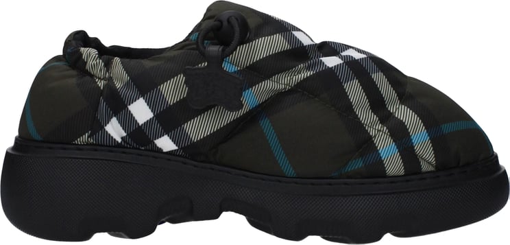 Burberry Burberry Green Fabric Slip-On Loafers
