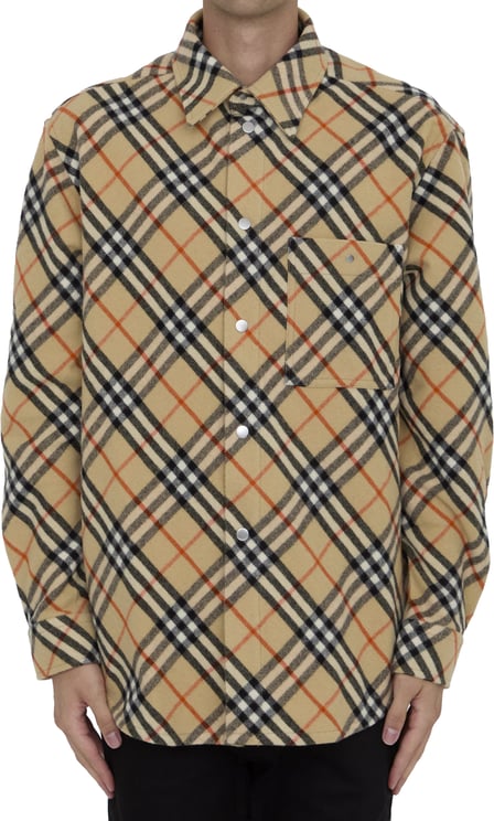 Burberry Check wool shirt