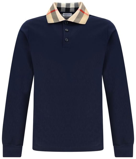 Burberry Burberry Blue Cotton Polo Shirt
